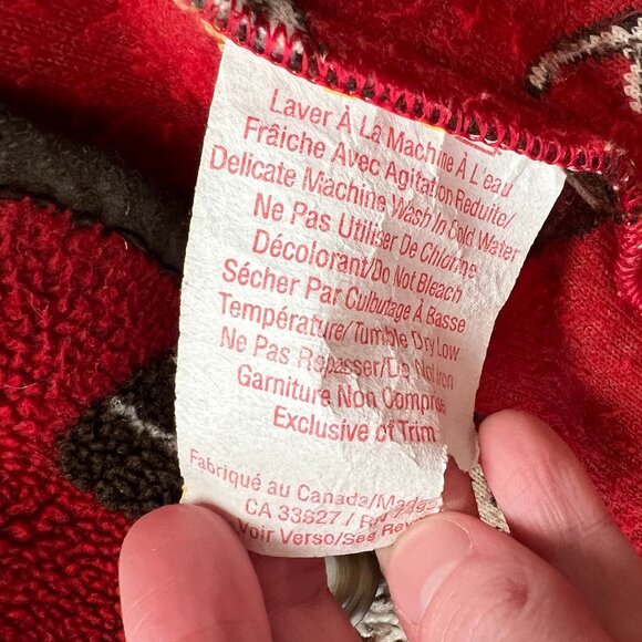 Vintage Fleece Novelty Print Light Jacket Cardigan Sweater Western Gorpcore Boho - Picture 8 of 10